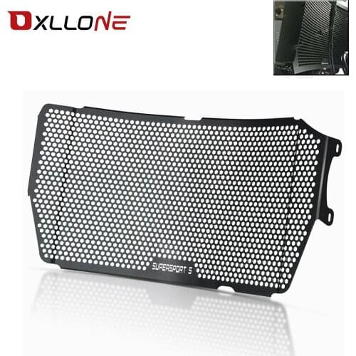 Motorcycle Accessorie Aluminium Radiator Grille Guard Cover For Ducati SuperSport S Radiator Guard 2017 2018 2019 2020 with logo