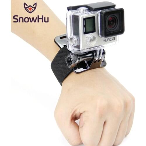 SnowHu for GoPro Hero Accessories Black Elastic Adjustable Wrist Strap Mount Go Pro Hero 9 8 7 6 + for SJ4000 Yi 4K camera GP93