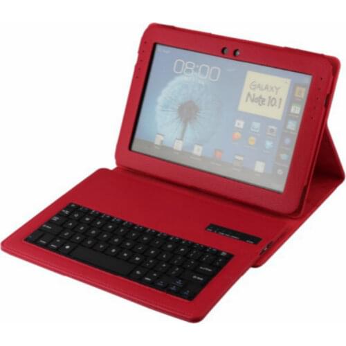 Keyboard Case for Samsung Galaxy Note 10.1(2012)GT-N8000 N8010 N8020 Wireless Bluetooth Keyboard Cover Folio Shell+Keyboard+Film