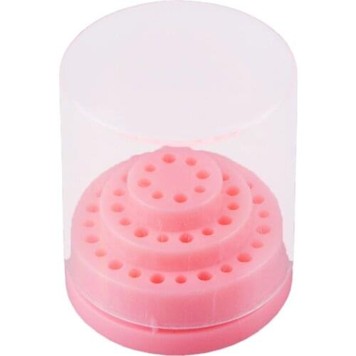 Nail Polish Pen Organizer Holder Acrylic Nail Drill Stand Displayer Container Cover 48 Holes Manicure Tools Storage Box