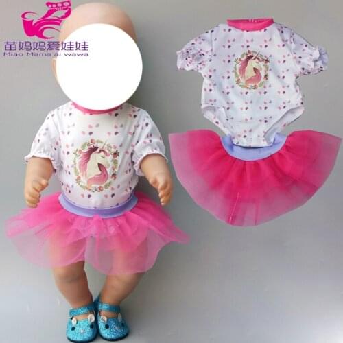 Baby Dolls clothe shirt tutu skirt for 18" 45cm american doll clothes set children girl gift