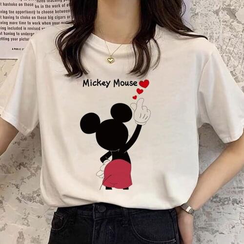 Harajuku Tshirts Disney Kawaii Clothes Anime Plus Size Women Clothing Summer Mickey Mouse Korean Fashion T Shirt Dropship