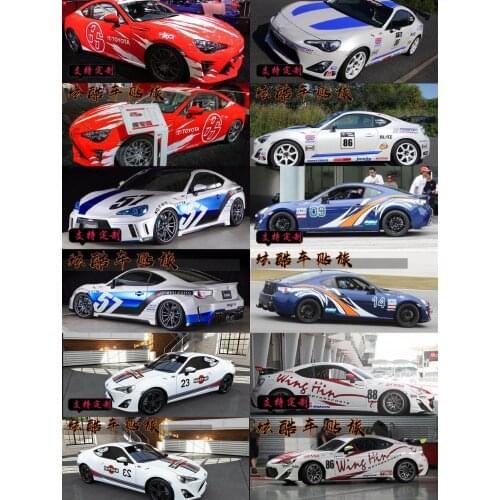 Racing sticker FOR Toyota 86 exterior decoration modified FOR Subaru Z4 sports car sticker