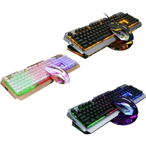 V1 Rainbow Backlight Gaming Keyboard RGB Gaming Keyboard Dedicated Media Keys & Dial 104 Key USB Wired