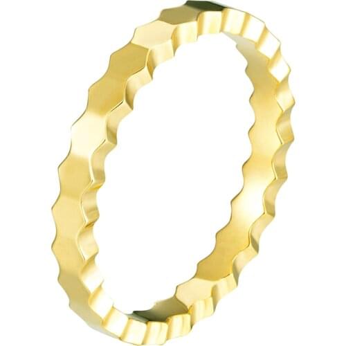 Hot Sale Gear Shape Ring High Quality Titanium Steel Fashion Jewelry For Women Gold Color Ring drop shipping