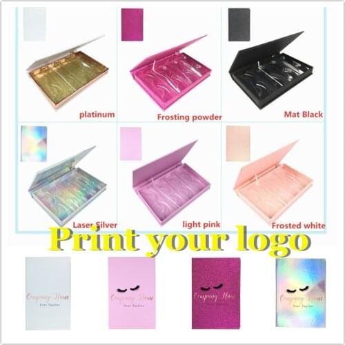 Lash Boxes Wholesale Eyelash Packaging Newest four pairs Empty Lash Case with Clear Tray 25mm Mink Lash Boxes Packaging put nail