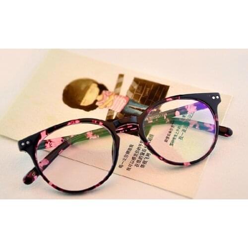 Fashion Unisex Glass Frame for Men Women Black Eyeglass Frame Vintage Round Clear Lens Glasses Optical Spectacle Nerd Party