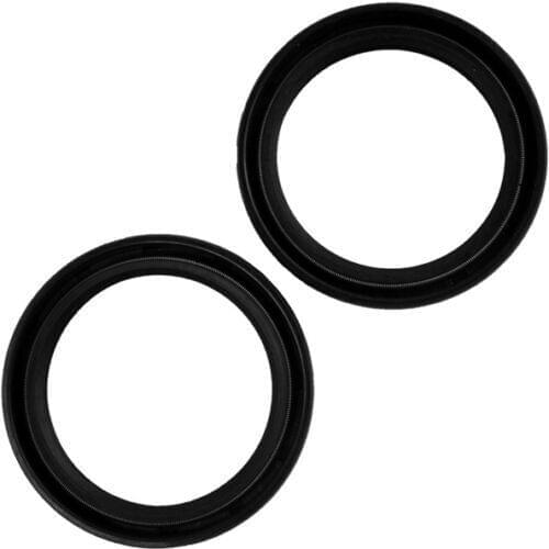 Motorcycle 2X Black Front fork Oil Seal 37mm x50mm x11mm For Honda 700 VFR700F/F2 1986-1987
