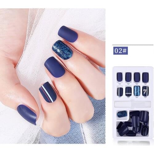 30pcs Detachable False Nail Artificial Tips Set Full Cover for Short Decoration Press on Fake Nails Art Extension Tips