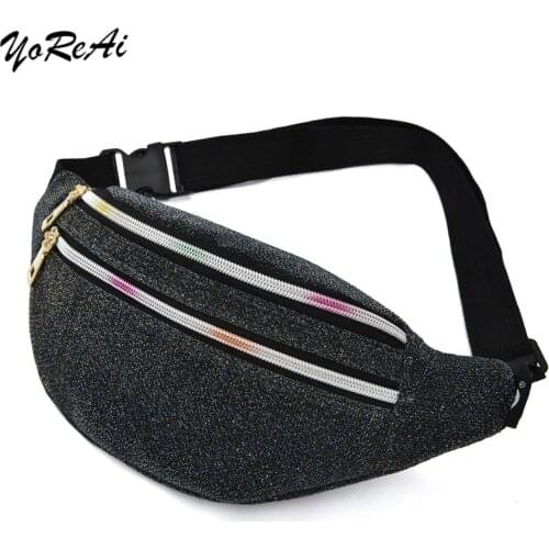 New Waist Belt Bag Korean Chest Crossbody Bag Feni Belly Bags Women Girl Gift Pouch Present Phone Holographic Fanny Pack Shiny