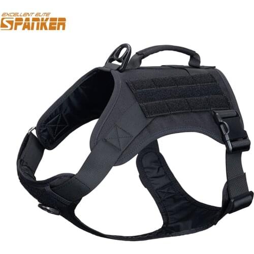 EXCELLENT ELITE SPANKER Tactical Dogs Harness Molle Training Dog Clothes Adjustable Large and Small Dog for Dog Vest Outdoor