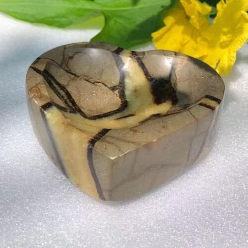 1PC 8.5-9CM Quartz Ashtray Natural Septarium Crystal Bowl Ashtray Septarian Gemstone Tobacco jar Healing Decoration