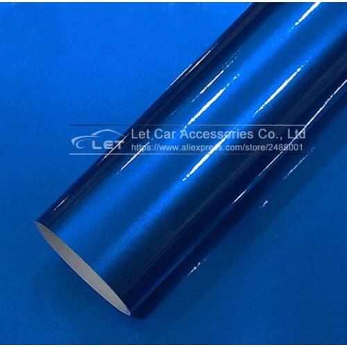 Car styling Blue Glossy Metallic Glitter Car Sticker for car wraps Glossy Candy Vinyl Film