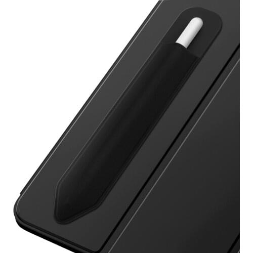 Pencil Case Holder Sticker for Apple Pencil (1st and 2nd Gen),Elastic Pocket Pencil Pouch PU Leather Adhesive Sleeve for Air 3