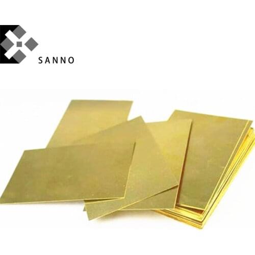 High quality H62 brass plate 0.8mm - 5mm electric conduction purity yellow copper sheet 0.8 X 150 X 150mm
