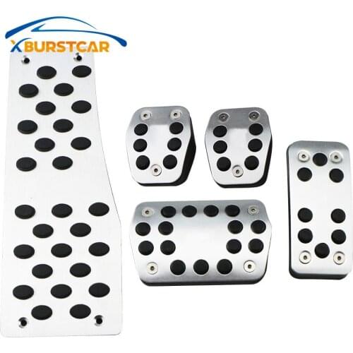 Xburstcar Car Pedals Covers Clutch Gas Brake Pedal Set Pads for Ford Focus 2 3 4 MK2 MK3 MK4 Kuga Escape RS ST 2005 - 2017