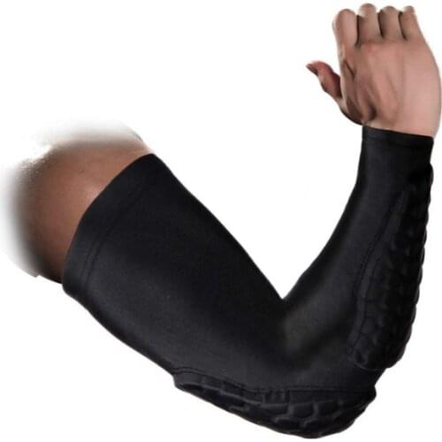 1PCS Honeycomb Arm Elbow Pads Crashproof Sport Compression Arm Sleeve Elbow Pad for Basketball Football Volleyball Cycling Guard