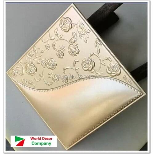 New Mordern Soft Leather Panel acoustic panels luxury decorative art TV Room sofa backgroumd wallpaper 16pcs 40*40*2.5CM