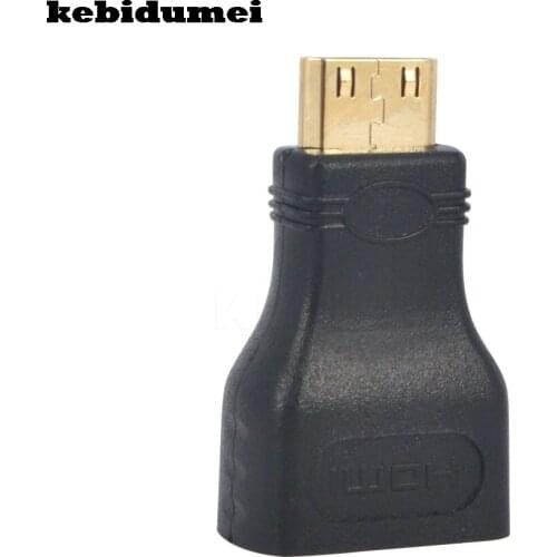 Kebidumei 1080P MINI HDMI to HDMI Adapte Mini Male HDMI To Standard HDMI Female Extension Adapter Female To Male HDMI Converter