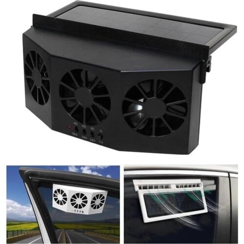 Car Auto Fan Cooling Exhaust Ventilating Fan 3 Cooler Solar Fan Energy Exhaust Vent Air Cooler Conditioner Air Vent Radiator