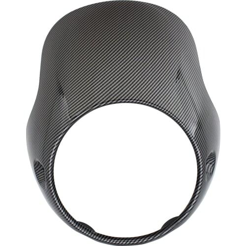 Wind Deflectors Headlight Fairing Carbon Fiber Pattern for Cafe Racer Parts
