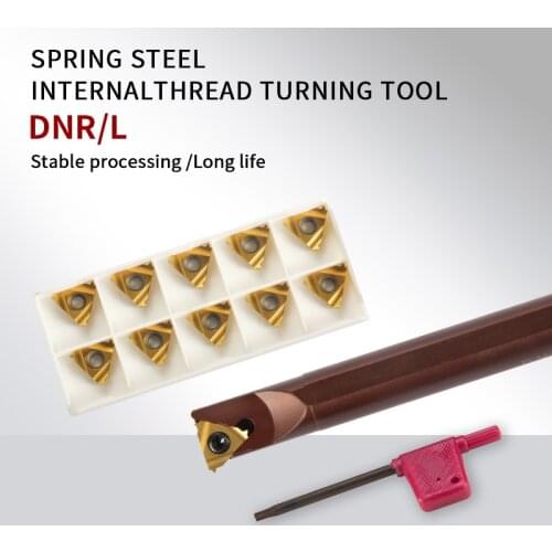DNR Thread Turning Tool Spring steel DNR0008K08/DNR0013M16/DNR0016Q16/DNR0020R16 for 08/16IR Carbide Inserts cutter tool