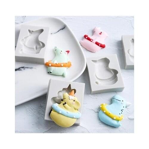 Clay Silicone Mold Fondant Mould Cake Decorating Tools Animalsl Chocolate Resin Unicorn Cartoon Birthday Cute and Fat PRZY 54125