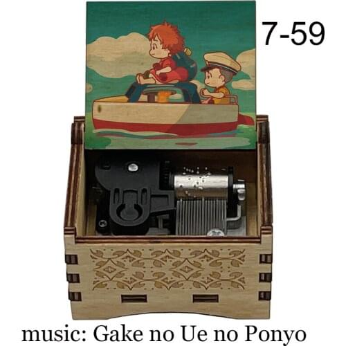 Gake no Ue no Ponyo on the cliff by the sea Music Box DIY Christmas Birthday Gift home Decoration Toy for children souvenir