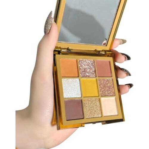 HUDAMOJI 9 Colors Eyeshadow Makeup Palette Matte Pearlescent Glitter Eye Shadow Long Lasting Shiny Eye Pigment Beauty Cosmetic