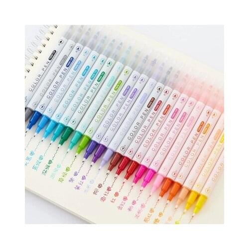Stationery two sides can be used Mapping Graffiti color mark pen 10pcs free shipping