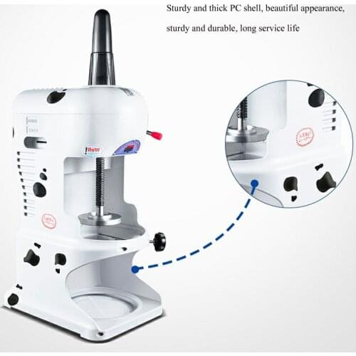 Commercial Snow Cone Ice Shaver Planer Machine Electric Block Ice Crusher Snowflake Shaved Ice Machine 110V 220V