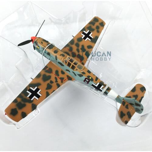 Easy Model 37277 1/72 Gray BF-109E-7/TROP 2/JG27 Propeller Fighter Bomber Model TH07599-SMT2
