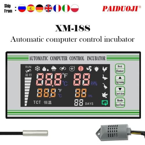 Best Selling Automatic Incubator Capacity: 24~5280 Eggs With Temperature Humidity Sensors Controller XM-18S