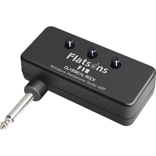 Flatsons F1R Mini Headphone Guitar Amp Amplifier With 3.5Mm Headphone Jack AUX Input Plug-And-Play Guitar Accessories