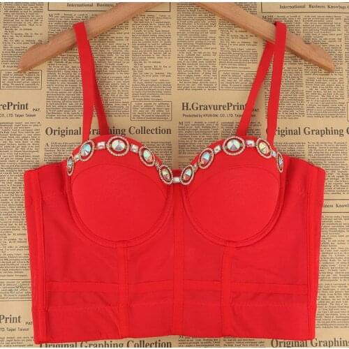 2020 new beading Corselets Womens Bachelorette Bustier Bra Cropped Top Wedding Bralette Vest Plus Size