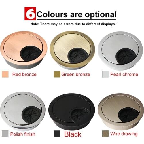 Zinc Alloy Desk Wire Hole Cover Base Computer Grommet Table Cable Outlet Port Surface Line Box Furniture Hardware