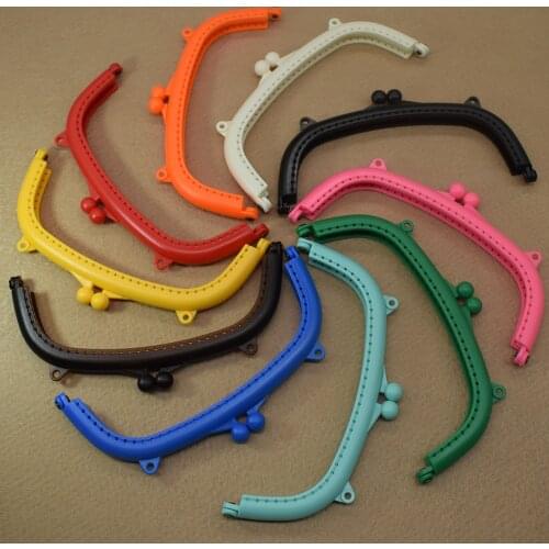 16CM Candy Color Resin Plastic Purse Frame with Hole Partchwork for Bag Mixed Color Wholesale Cute Plastic Women DIY Purse Frame