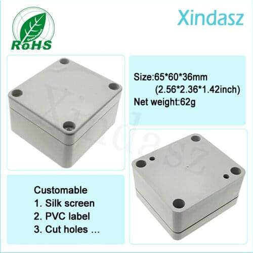 65*60*36mm small plastic electronic enclosures plastic waterproof enclosures for electronics