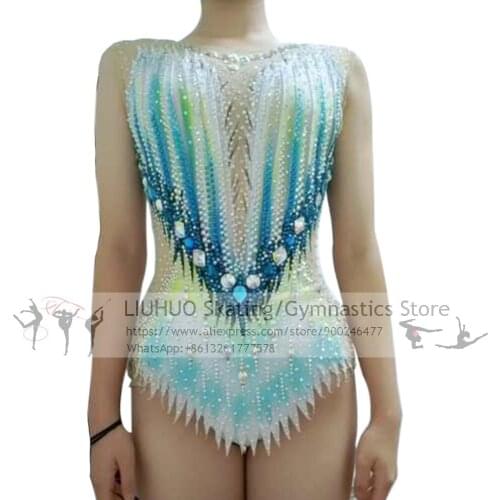 Figure Skating Dress Girls Competition Rhythmic Gymnastic Skating Dresses Ice Skating Dresses Youth Designers Free Shipping