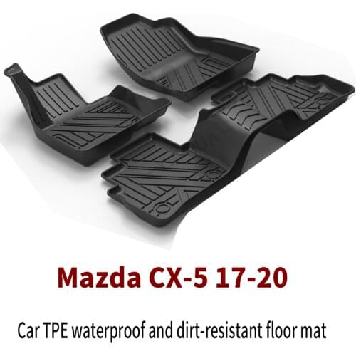 Fit For CX-5 Car Carpet Car Floor Mats Custom Car All-Weather Floor foot Mat Black Full Set Trim To Modified Accessories
