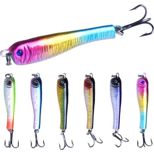 5.5cm 24g Fishing Spoons Metal Lure Sinking Fishing Lure Saltwater Lead Jig Head Treble Hook jigging lure