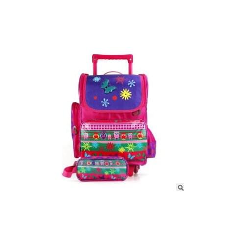 School backpack with wheels for Girls Students School Rolling Bags Backpack For School Mochila Travel Trolley Bag For Kids