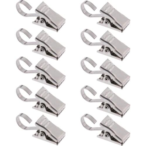 10Pcs Heavy Duty Curtain Clips With Hook Spring Clamps Hanging Clips Carrier