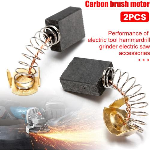 2pcs/Set 6.5x13.5x16mm Carbon Brushes Electric Motor Springs Power Tool Hammer Drill Grinder Performance Power Chop Saw Model