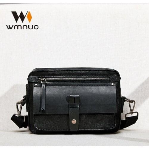 Wmnuo 2021 Crossbody Messenger Bag Men Casual Real Leather Cowhide Shoulder Bag Male Big Capacity Travel Phone Ipad Pouch Hot