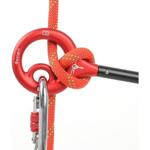 Xinda Rock Climbing Carabine 9 shape Rigging Descender Aluminum Figure Belay Device Abseiling Hoverable Downhill Equipment