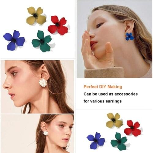 450 Pieces Earring Making Supplies Stainless Steel Earring Posts Backs Blank Flat Pad Earring Studs for Jewelry Making