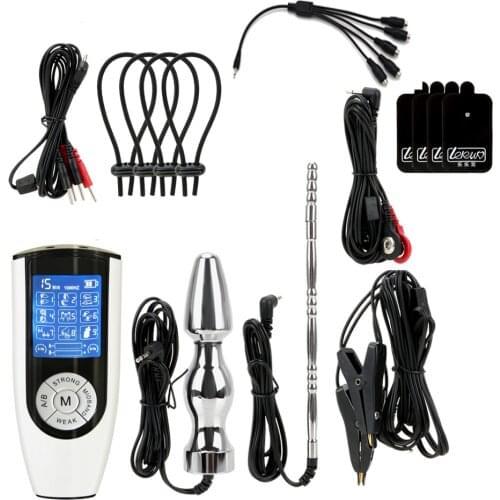 Electric Shock Anal Vagina Plug Urethral Catheter Penis Plug Rings Nipple Clamp Massage Pad Medical Electro Stimulation Sex Toys