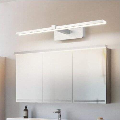 LED Bath Vanity Lighting Mirror Light Fixture Wall Sconces Lamp Brushed Silver Washroom