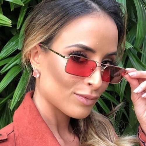 Nerzhul 2019 New Metal Square Sunglasses Women Luxury Sunglasses For Womens Vintage Metal Sun Glasses For Female